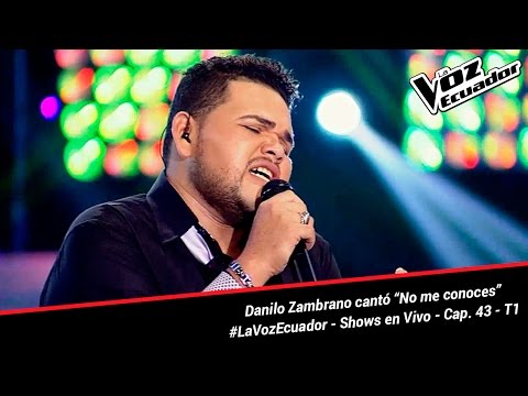 Danilo Zambrano cantó “No me conoces” - La Voz Ecuador - Shows en Vivo - Cap. 43 - T1