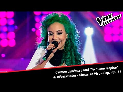 Carmen Jiménez cantó “Yo quiero respirar” - La Voz Ecuador - Shows en Vivo - Cap. 43 - T1