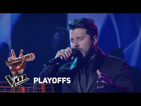 Playoff #TeamTini: Sebastián Pérez canta "Entrégate" de Luis Miguel - La Voz Argentina 2018