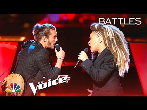Cody Ray Raymond Battles SandyRedd to Solomon Burke's "Cry to Me" - The Voice 2018 Battles