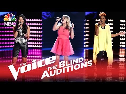 The Voice 2015 - Blind Audition Montage: Riley Biederer, Cassandra Robertson, Daria Jazmin