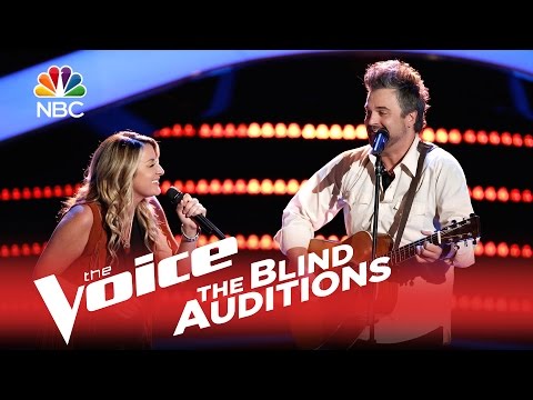 The Voice 2015 Blind Audition - Jubal and Amanda: "Seven Bridges Road"