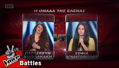 Παρασκευή Νικολακάκη vs Σοφία Αγναντοπούλου - Sweet dreems | 2o Battle | The Voice of Greece